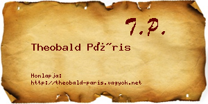 Theobald Páris névjegykártya